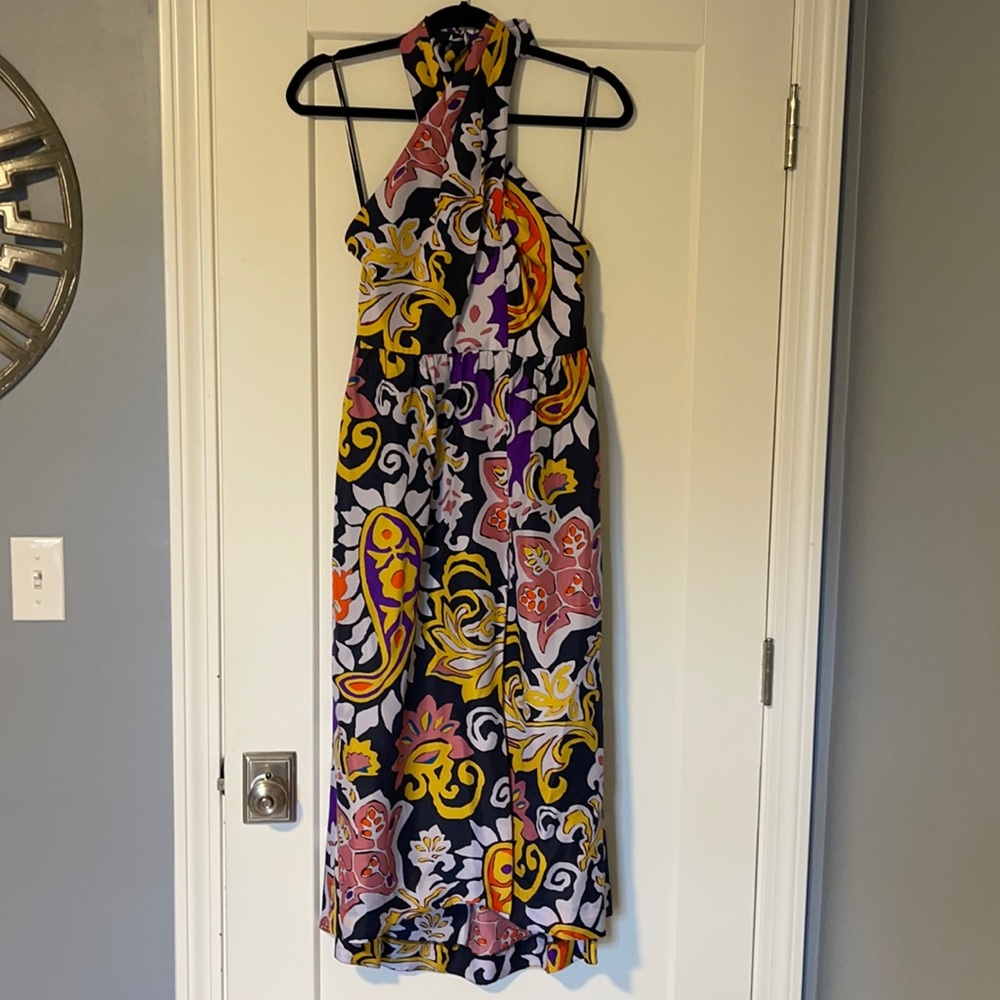 JCrew Paisley Sarong Silk Dress Multi 0